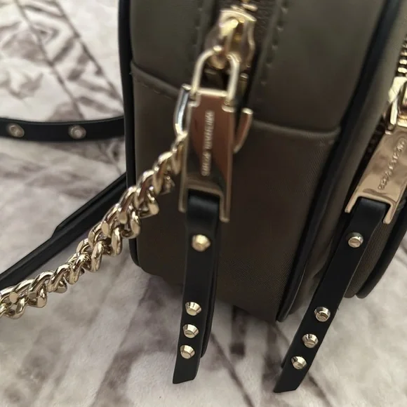 Michael Kors Army Green Crossbody Camera Bag